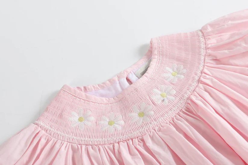 Light Pink Daisy Smocked Dress