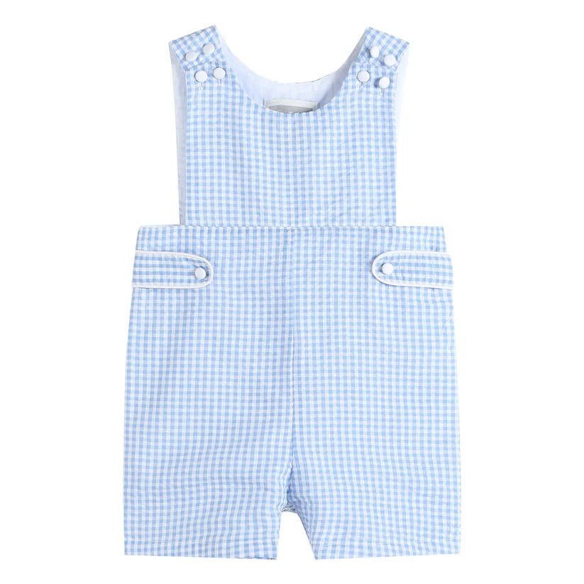 Light Blue Gingham Romper