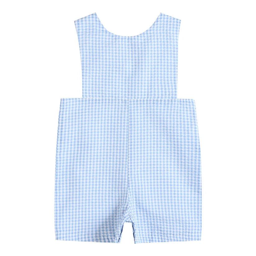 Light Blue Gingham Romper